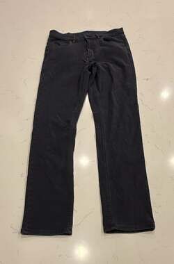 Faherty Brand Five-Pocket Pants Size 28/30 Charcoal Gray Cotton Blend